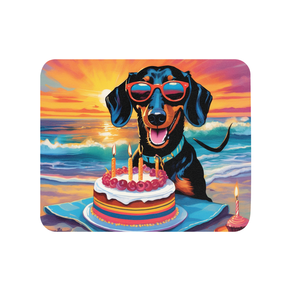 PugMug Custom Black Dachshund Mouse Pad