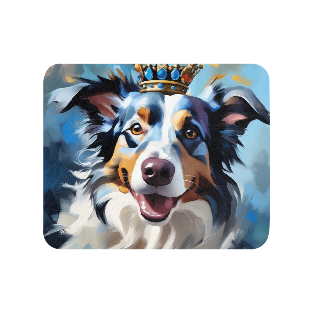 PugMug Custom Blue Merle Border Collie Mouse Pad