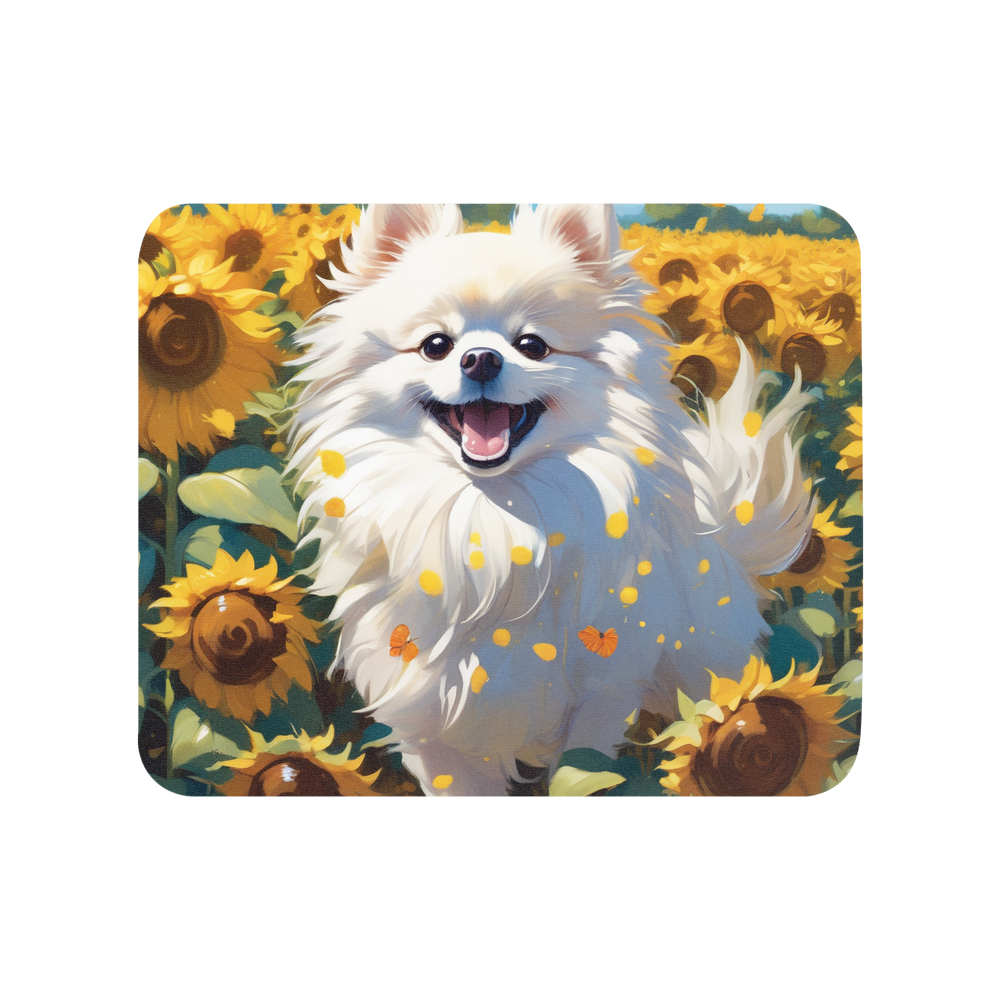 PugMug Custom White Pomeranian Mouse Pad