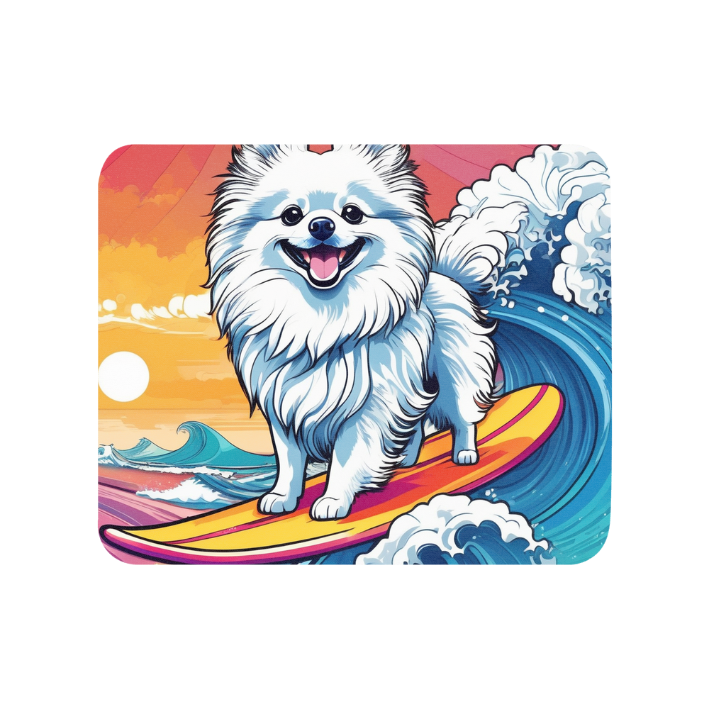 PugMug Custom White Pomeranian Mouse Pad
