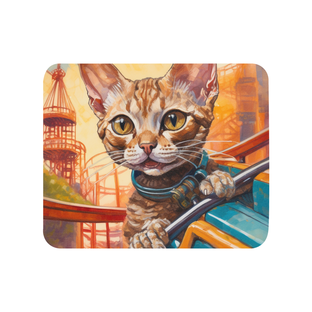 PugMug Custom Tabby Devon Rex Cat Mouse Pad