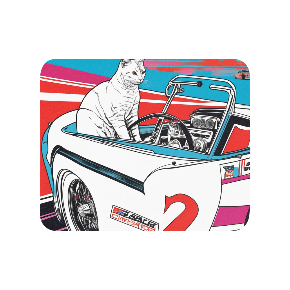 PugMug Custom White Companion Cat Mouse Pad