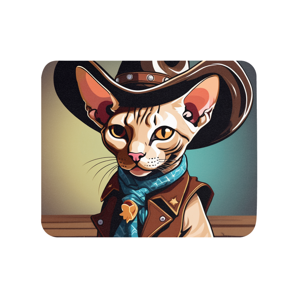 PugMug Custom Tabby Sphynx Cat Mouse Pad