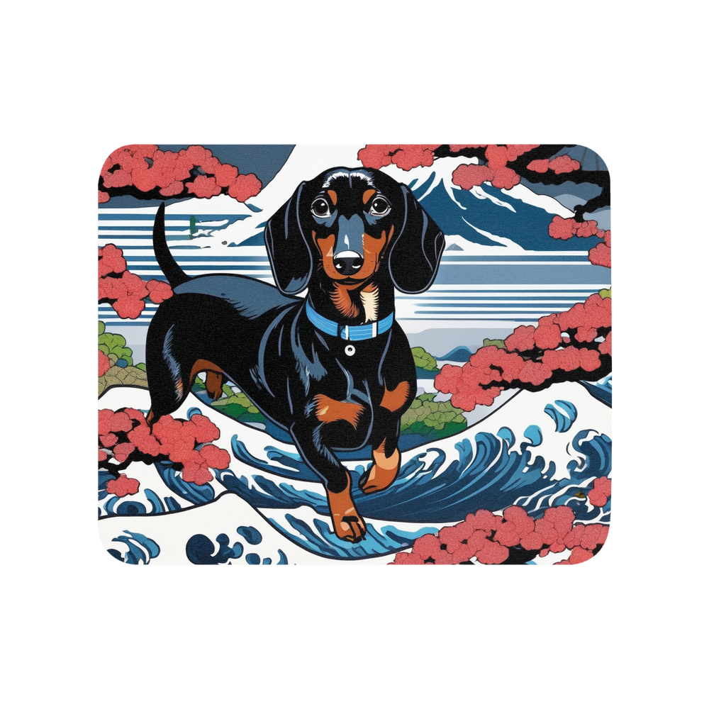 PugMug Custom Black Dachshund Mouse Pad