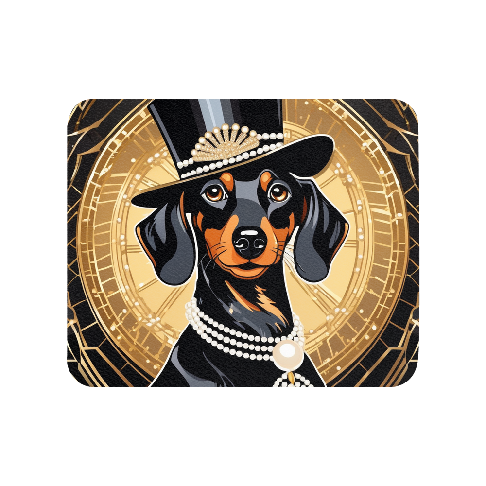 PugMug Custom Black Dachshund Mouse Pad