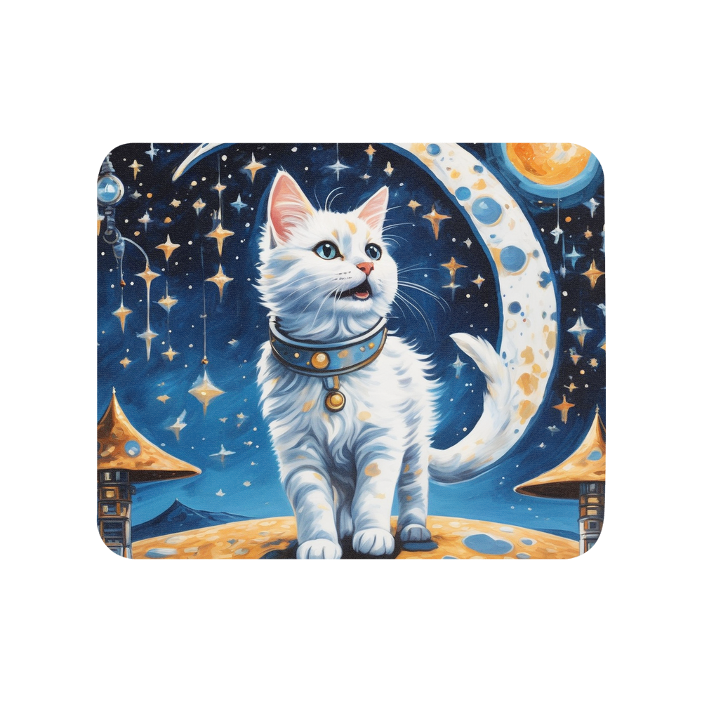 PugMug Custom White Companion Cat Mouse Pad