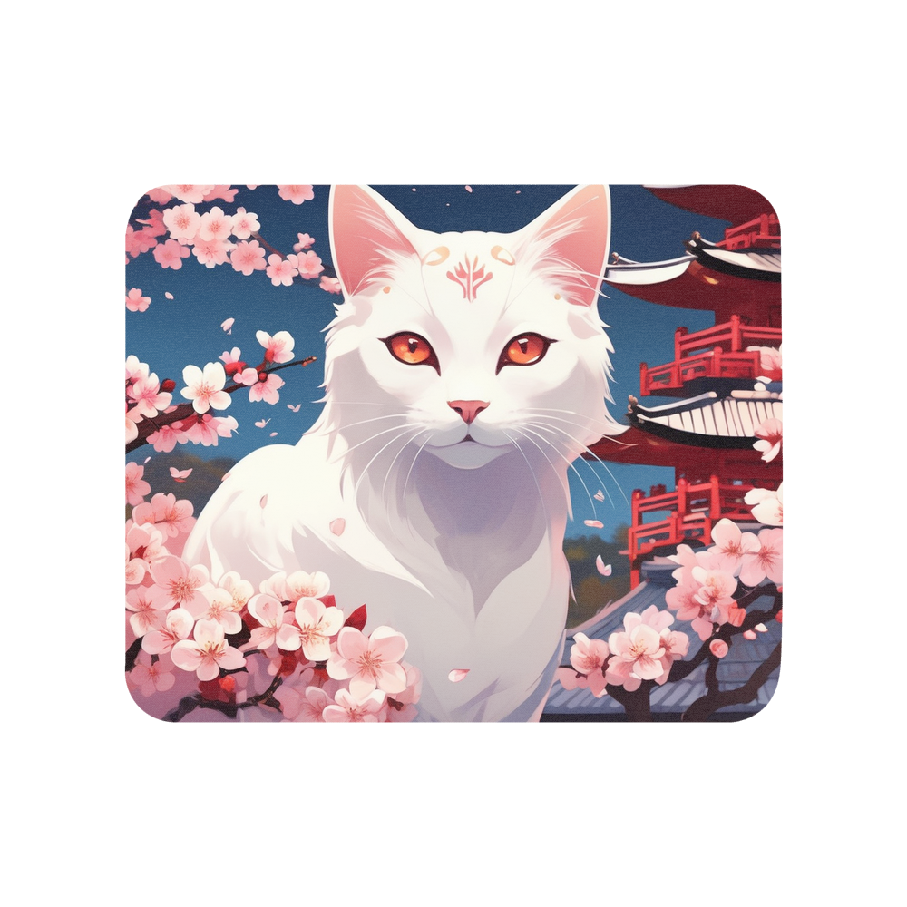 PugMug Custom White Companion Cat Mouse Pad