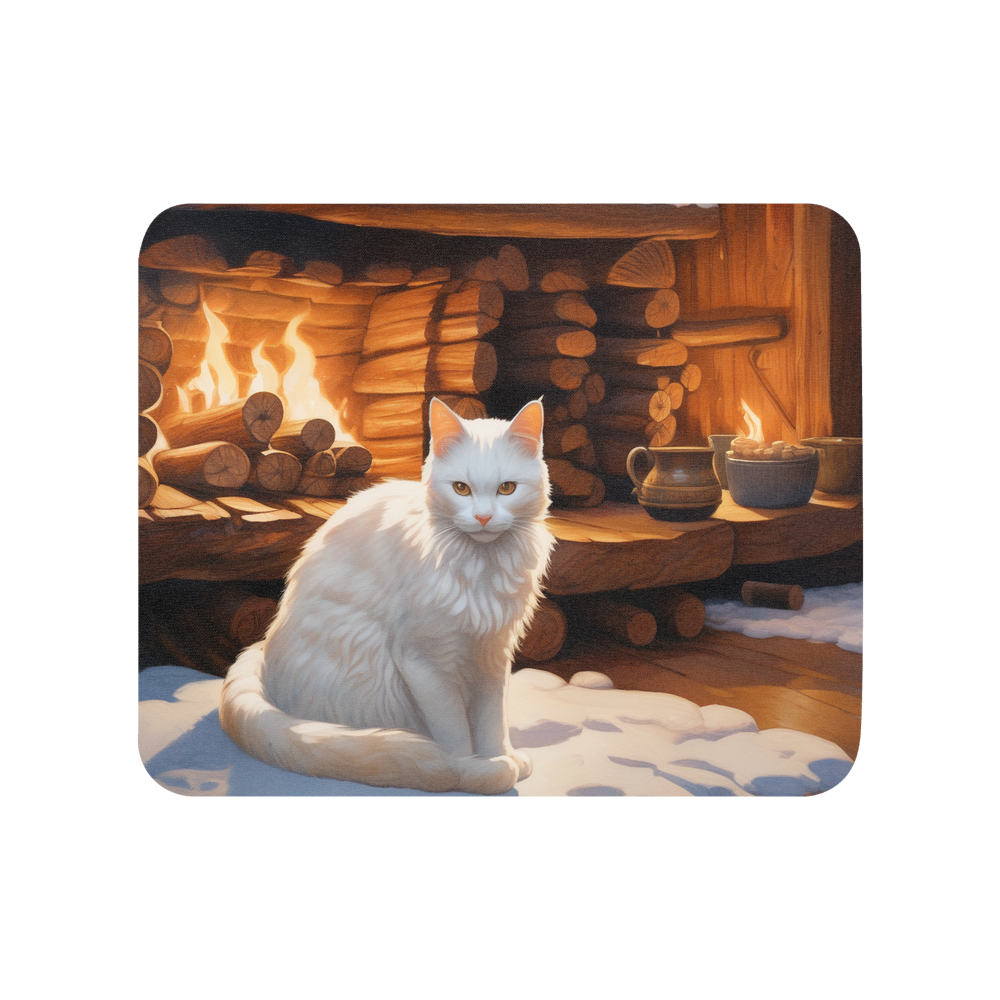 PugMug Custom White Companion Cat Mouse Pad
