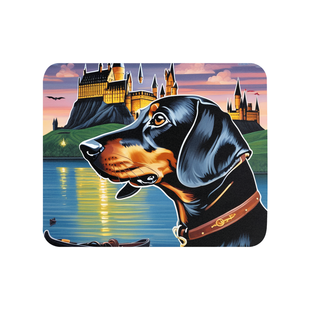 PugMug Custom Black Dachshund Mouse Pad