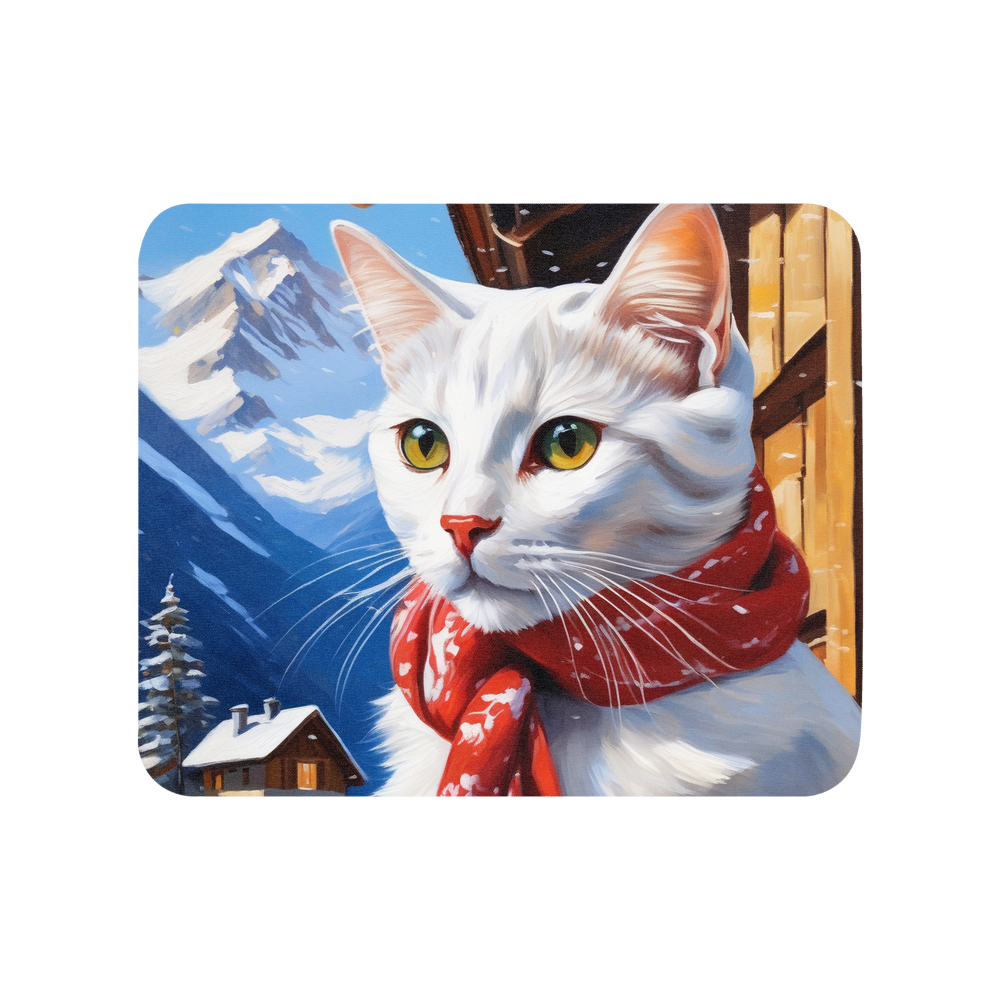 PugMug Custom White Companion Cat Mouse Pad