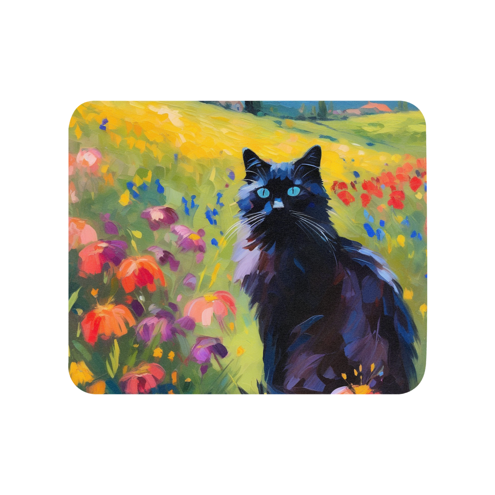 PugMug Custom Black Ragdoll Cat Mouse Pad