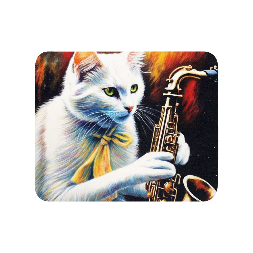 PugMug Custom White Companion Cat Mouse Pad