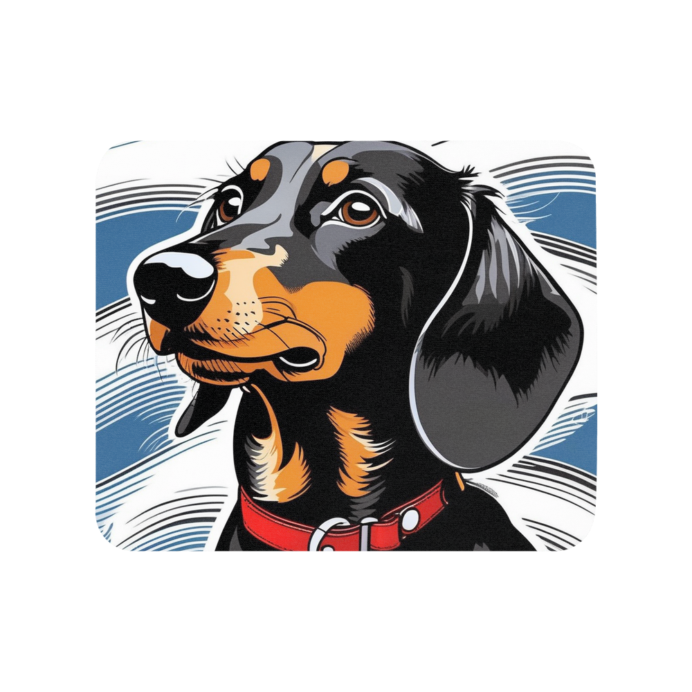 PugMug Custom Black Dachshund Mouse Pad