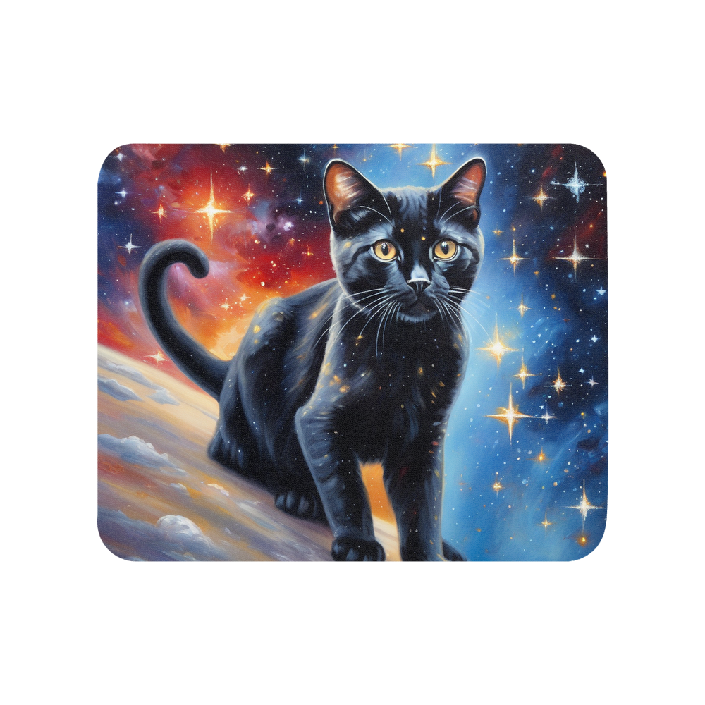 PugMug Custom Black Exotic Cat Mouse Pad