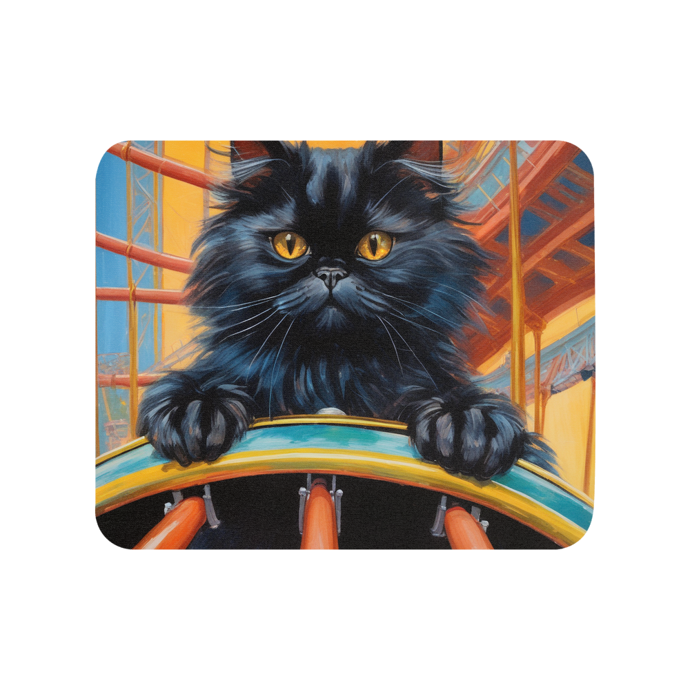 PugMug Custom Black Persian Cat Mouse Pad