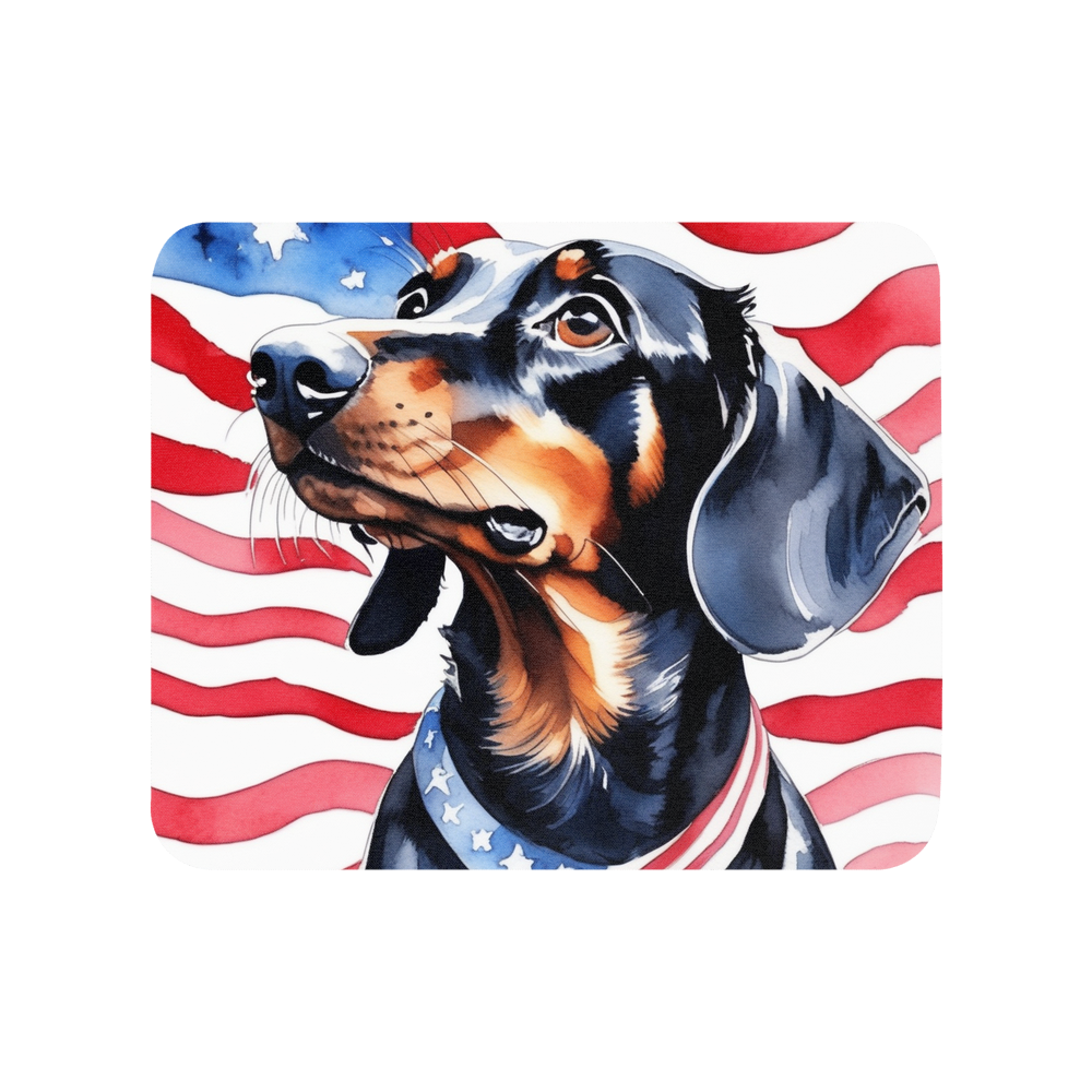 PugMug Custom Black Dachshund Mouse Pad