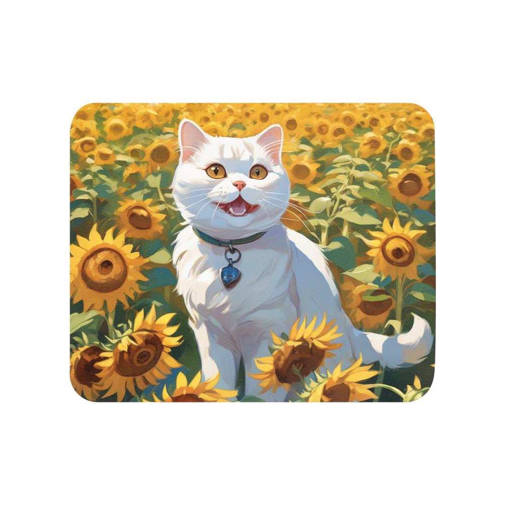 PugMug Custom White Scottish Fold Cat Mouse Pad