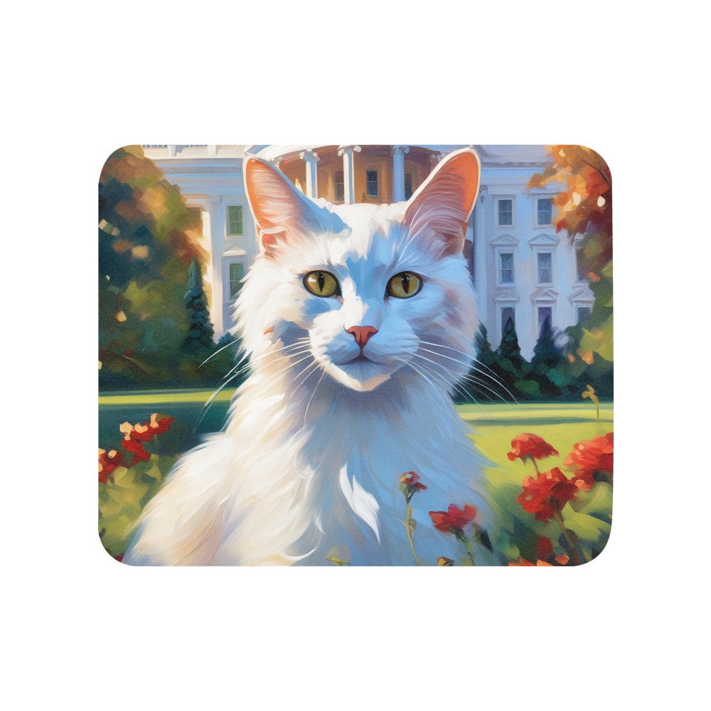 PugMug Custom White Companion Cat Mouse Pad