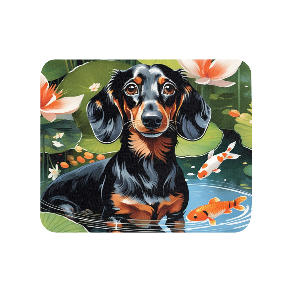 PugMug Custom Black Dachshund Mouse Pad