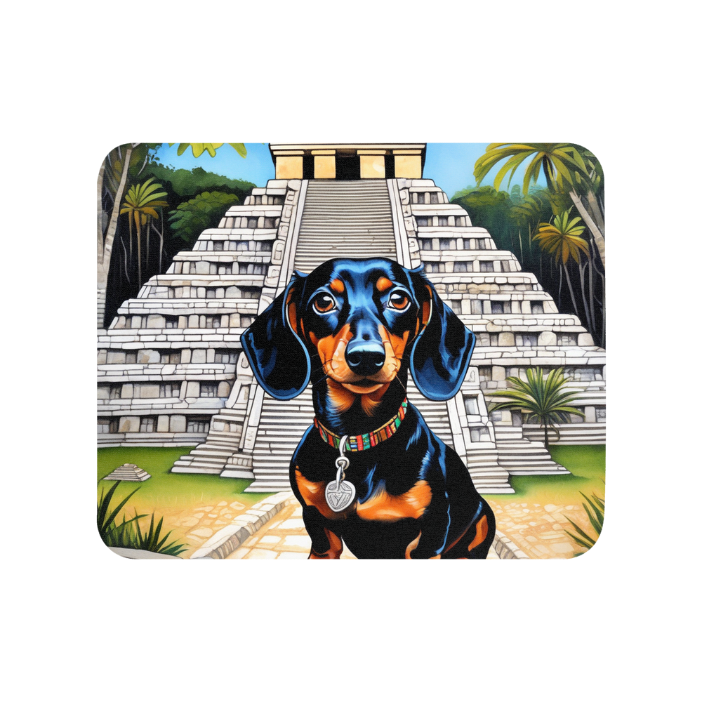PugMug Custom Black Dachshund Mouse Pad