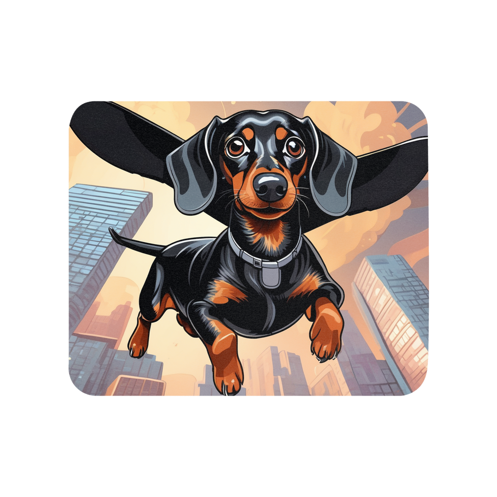 PugMug Custom Black Dachshund Mouse Pad