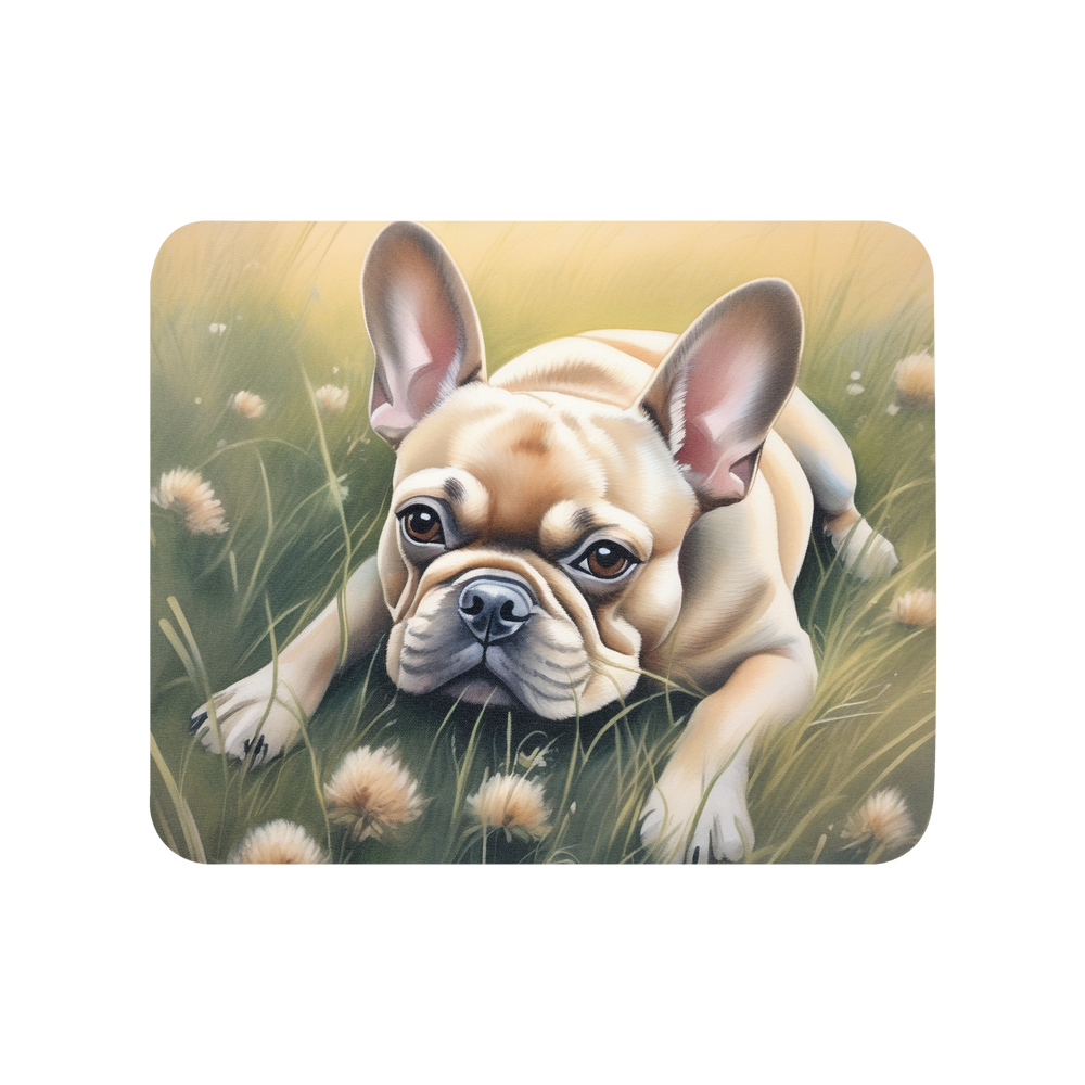 PugMug Custom Tan French Bulldog Mouse Pad