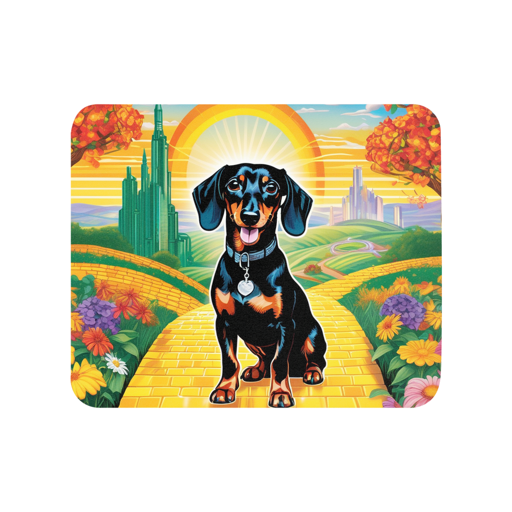 PugMug Custom Black Dachshund Mouse Pad