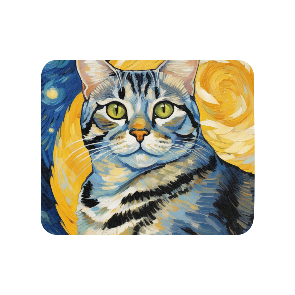 PugMug Custom Tabby American Shorthair Cat Mouse Pad