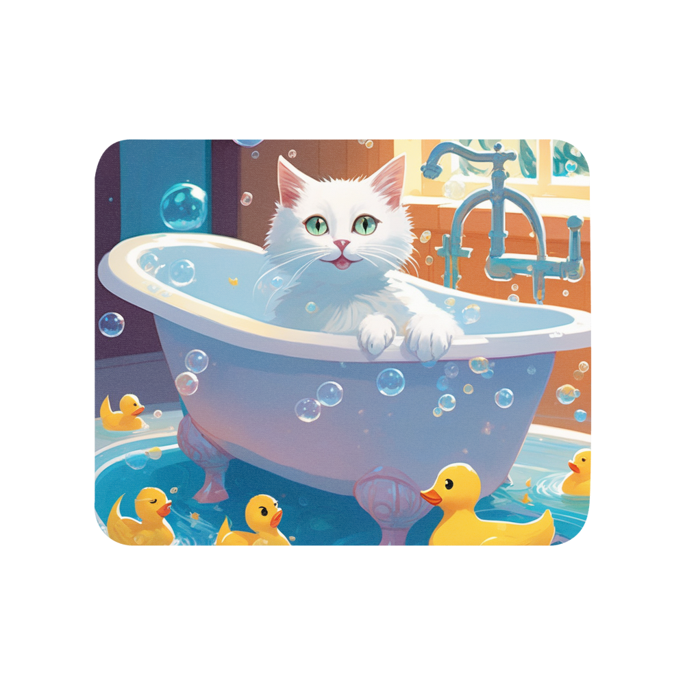 PugMug Custom White Companion Cat Mouse Pad