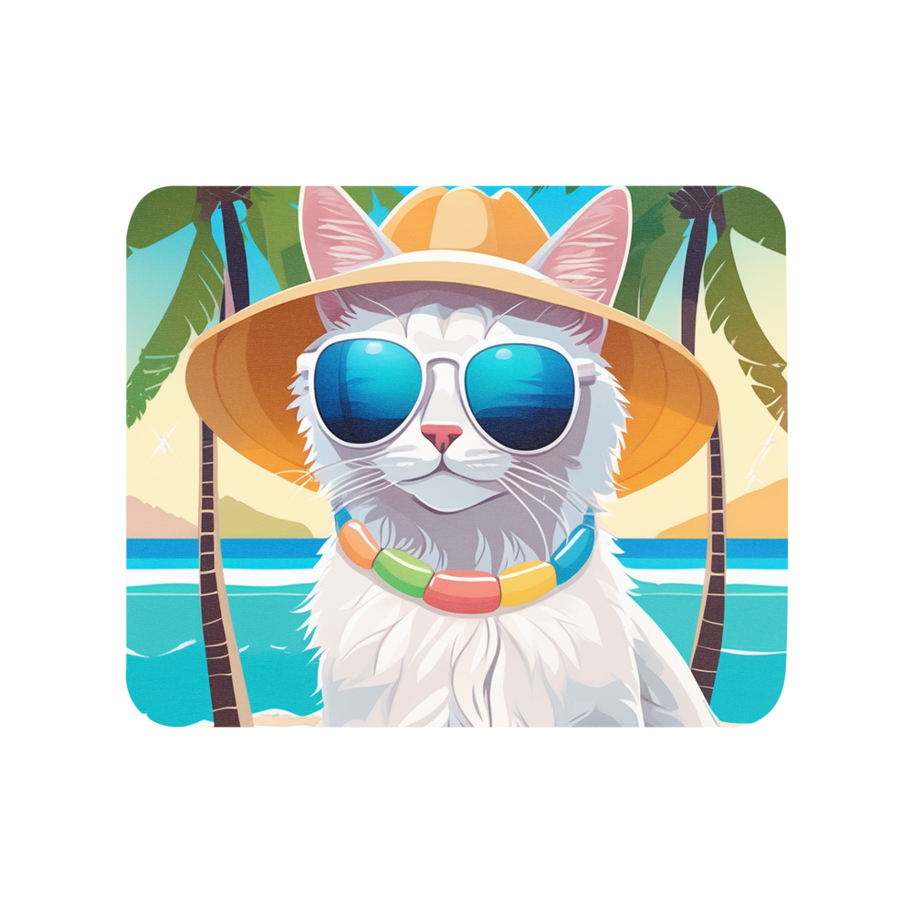 PugMug Custom White Companion Cat Mouse Pad