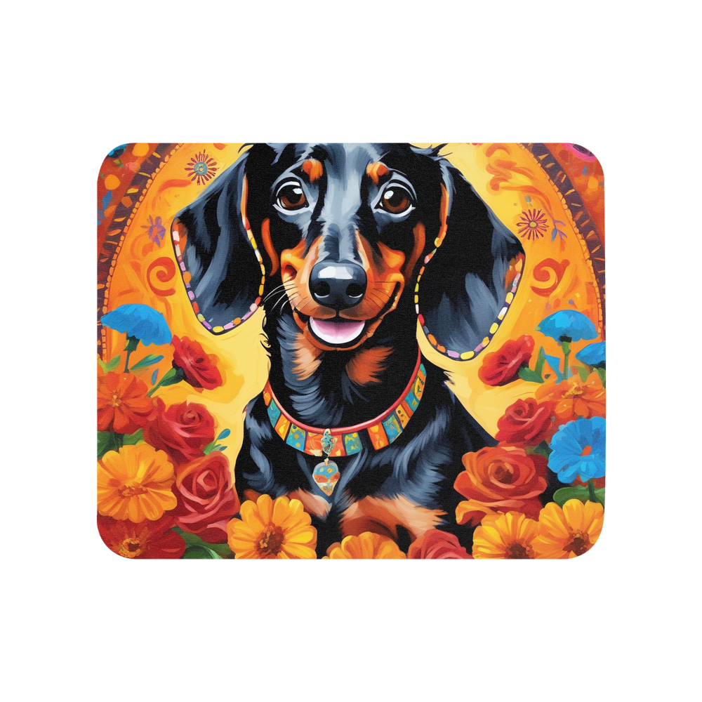 PugMug Custom Black Dachshund Mouse Pad