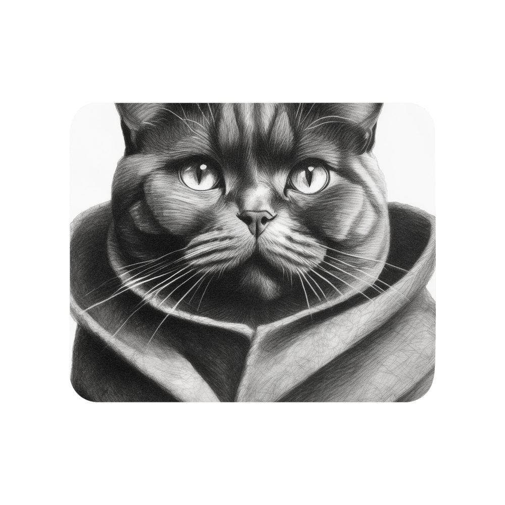PugMug Custom Black British Shorthair Cat Mouse Pad