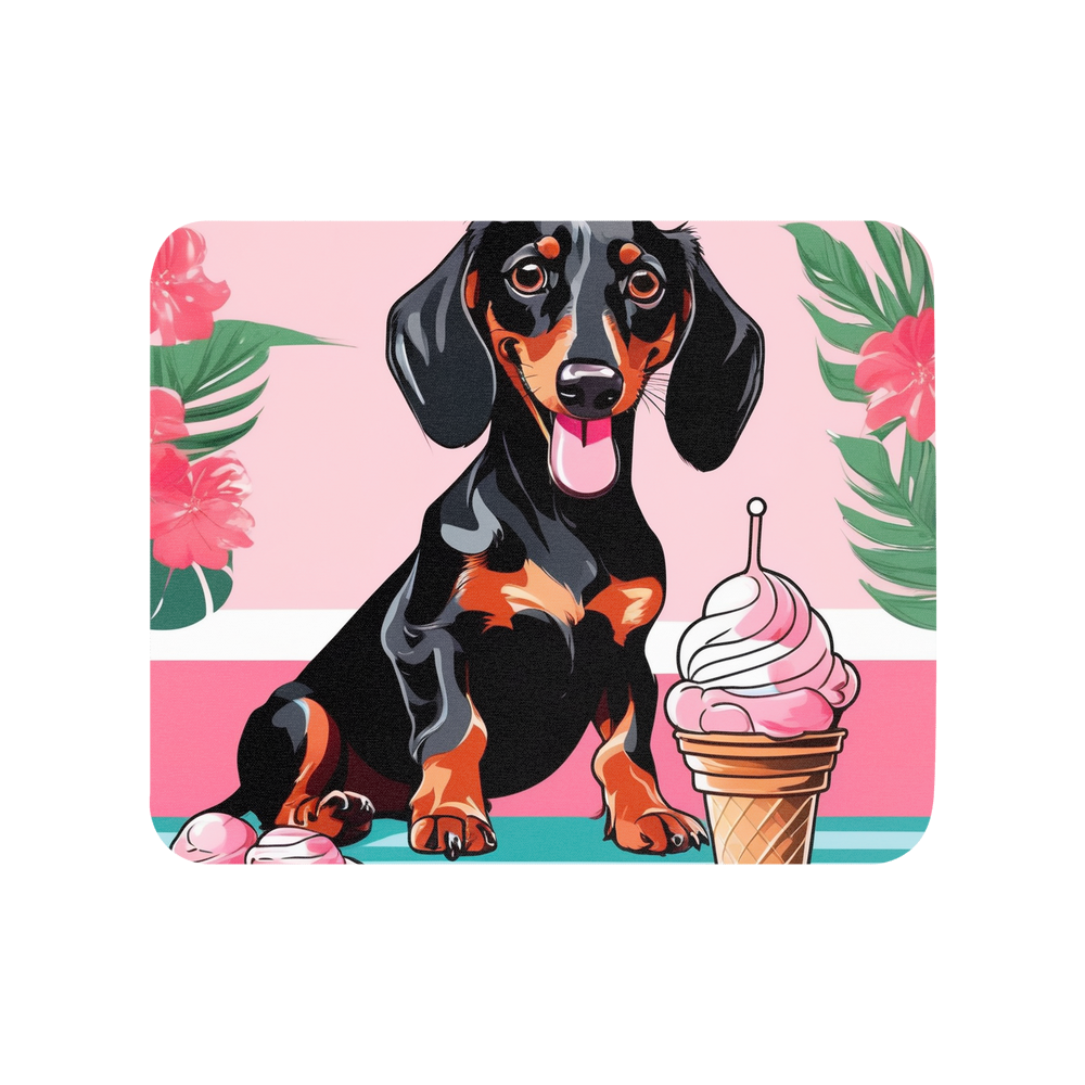 PugMug Custom Black Dachshund Mouse Pad