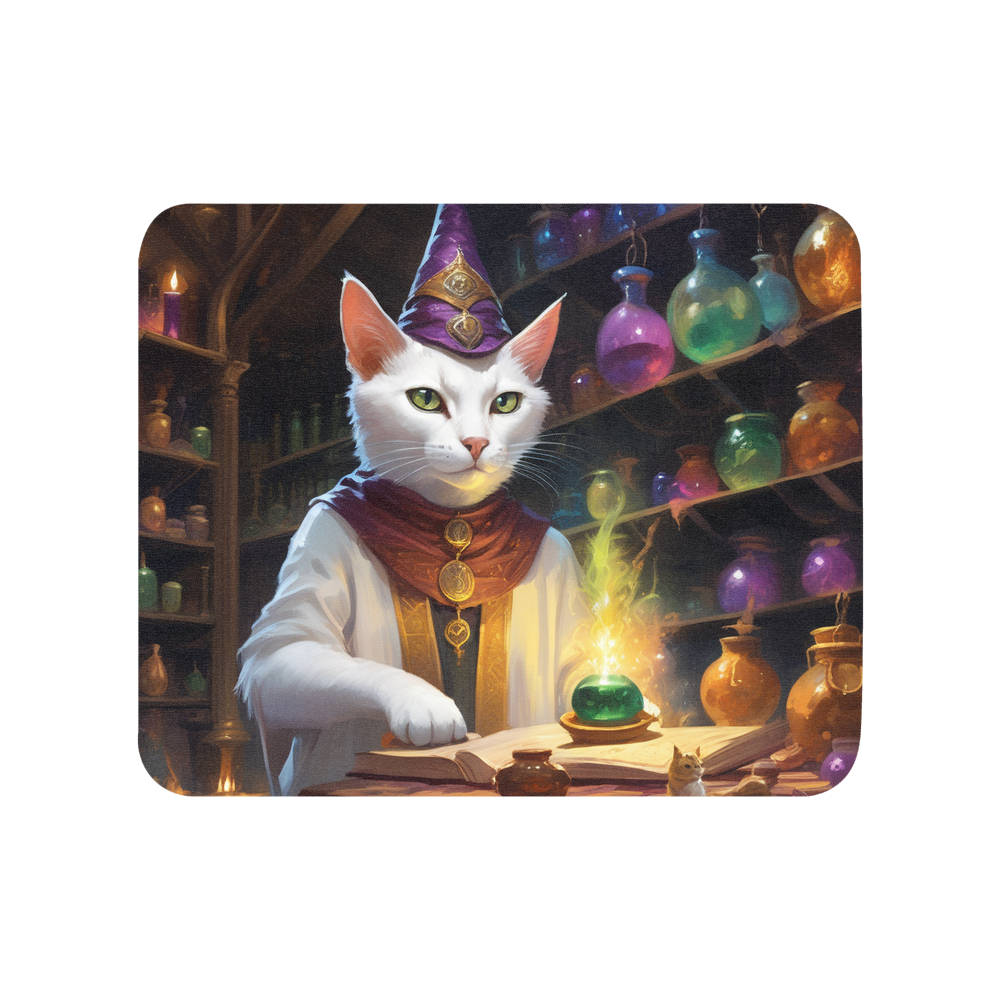 PugMug Custom White Abyssinian Cat Mouse Pad