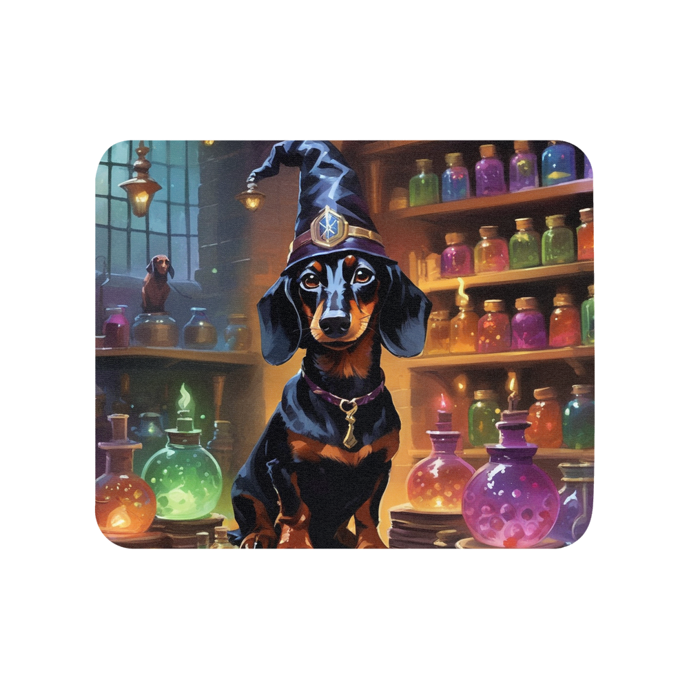 PugMug Custom Black Dachshund Mouse Pad