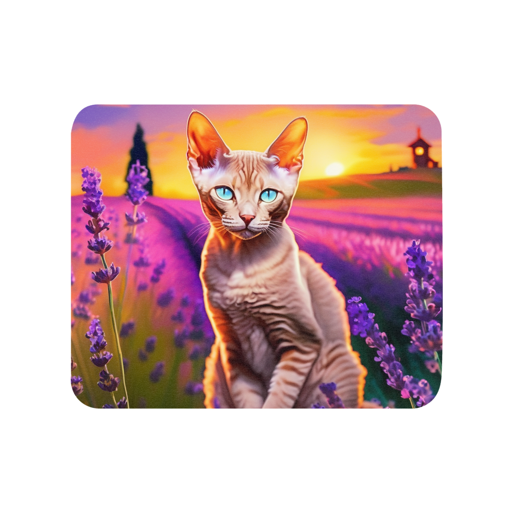 PugMug Custom Tabby Devon Rex Cat Mouse Pad
