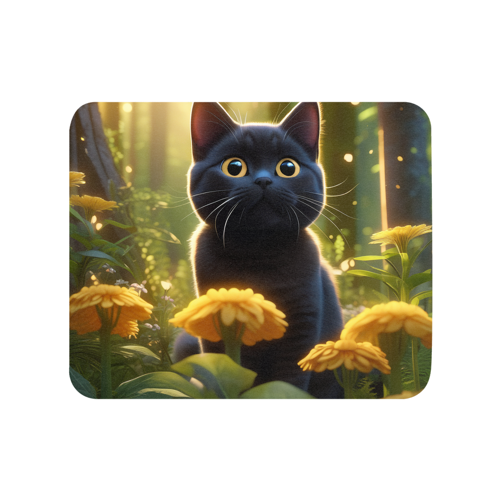 PugMug Custom Black British Shorthair Cat Mouse Pad