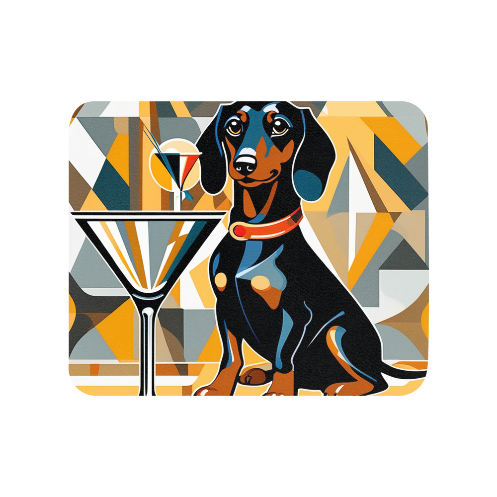 PugMug Custom Black Dachshund Mouse Pad
