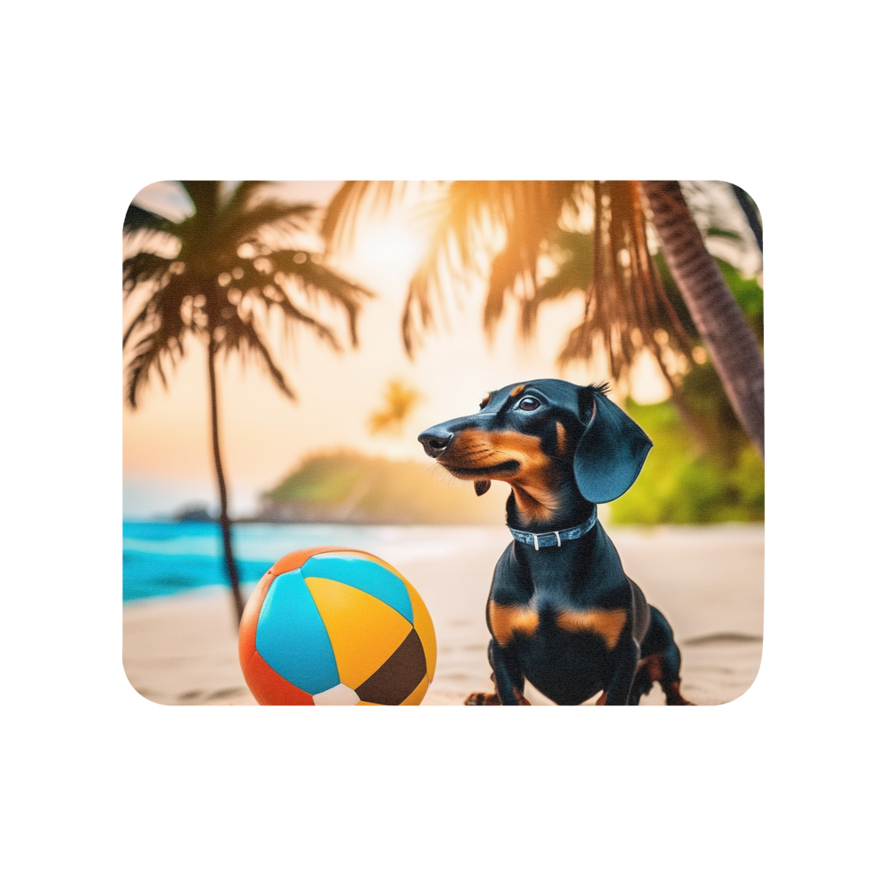 PugMug Custom Black Dachshund Mouse Pad