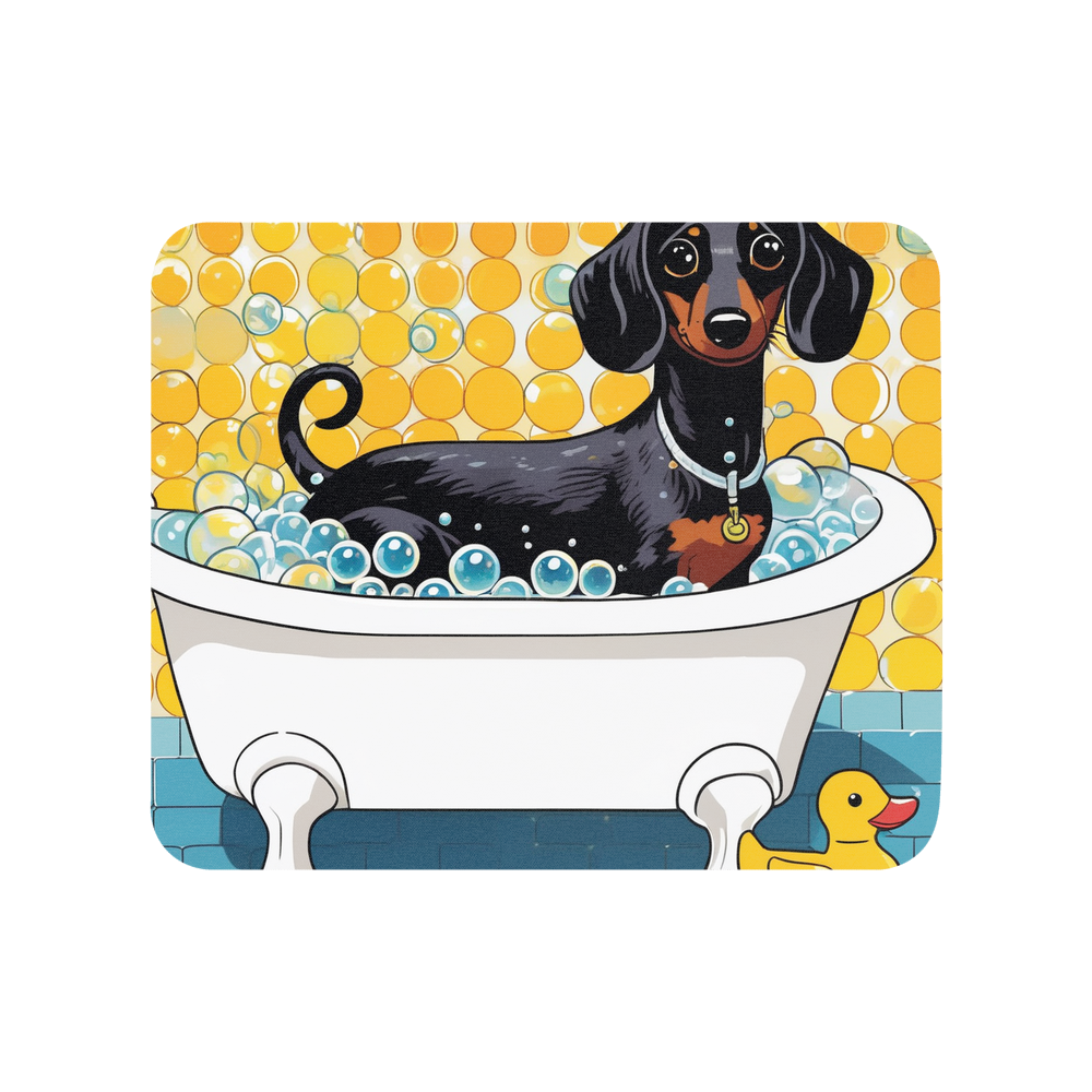 PugMug Custom Black Dachshund Mouse Pad