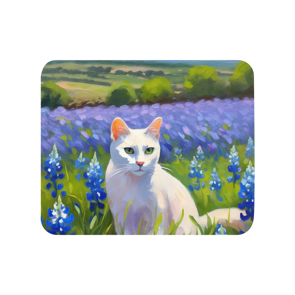 PugMug Custom White Companion Cat Mouse Pad