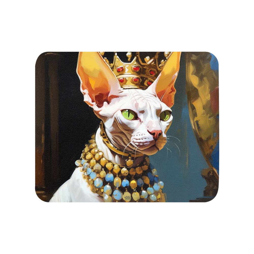 PugMug Custom White Sphynx Cat Mouse Pad