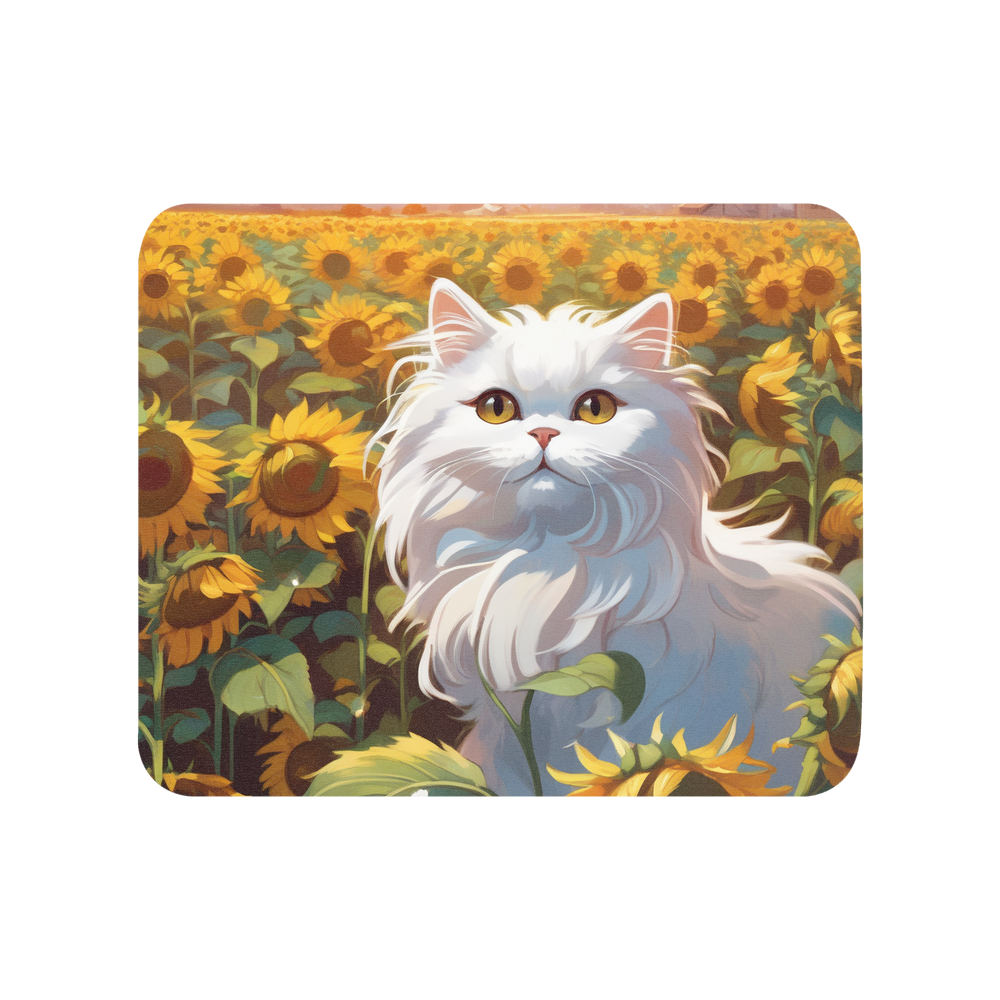 PugMug Custom White Persian Cat Mouse Pad