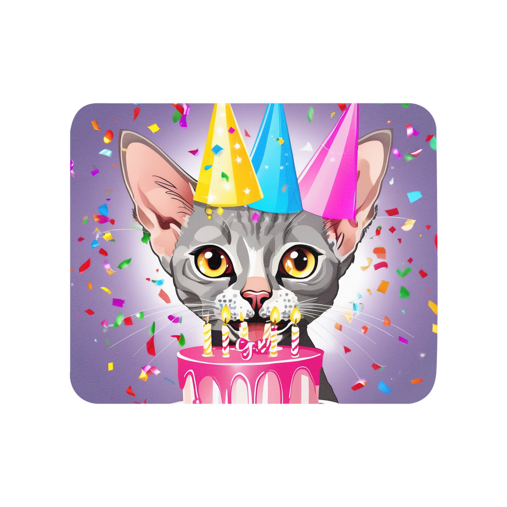 PugMug Custom Tabby Devon Rex Cat Mouse Pad