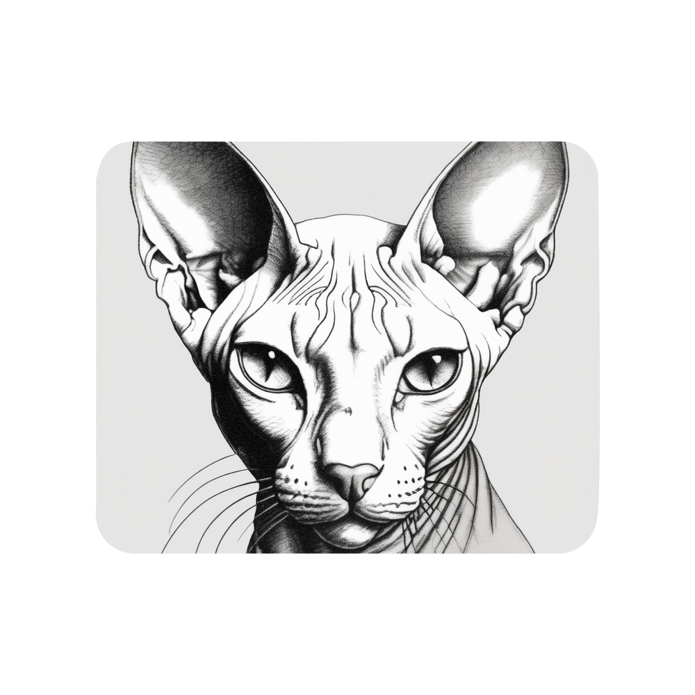 PugMug Custom White Sphynx Cat Mouse Pad