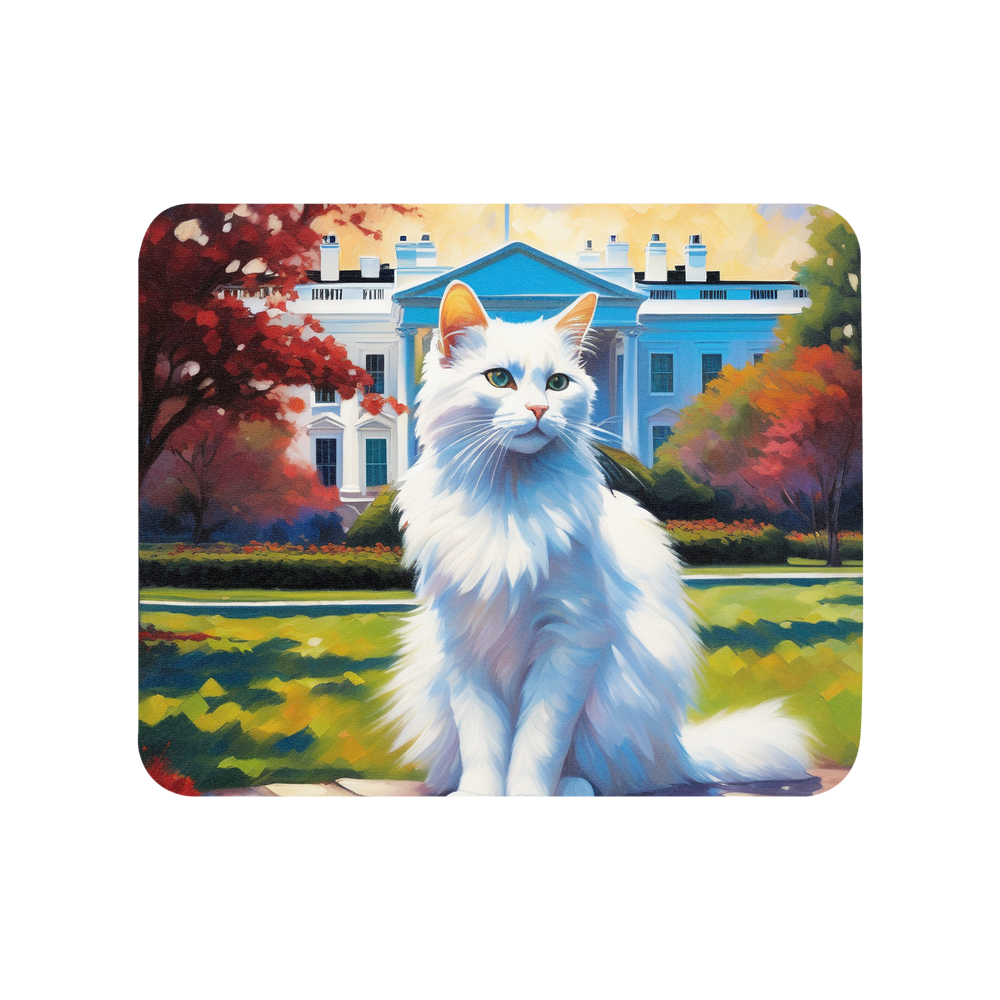 PugMug Custom White Companion Cat Mouse Pad