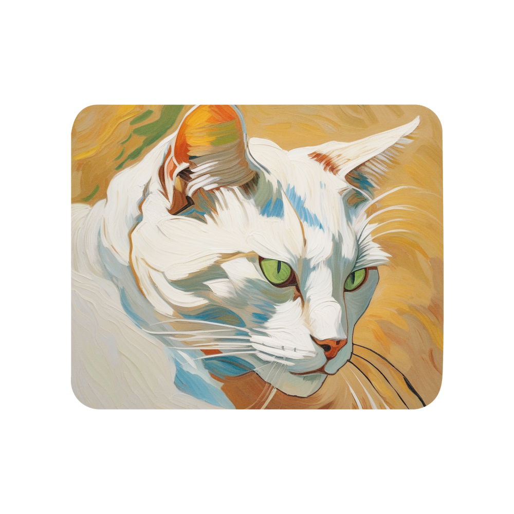 PugMug Custom White Companion Cat Mouse Pad