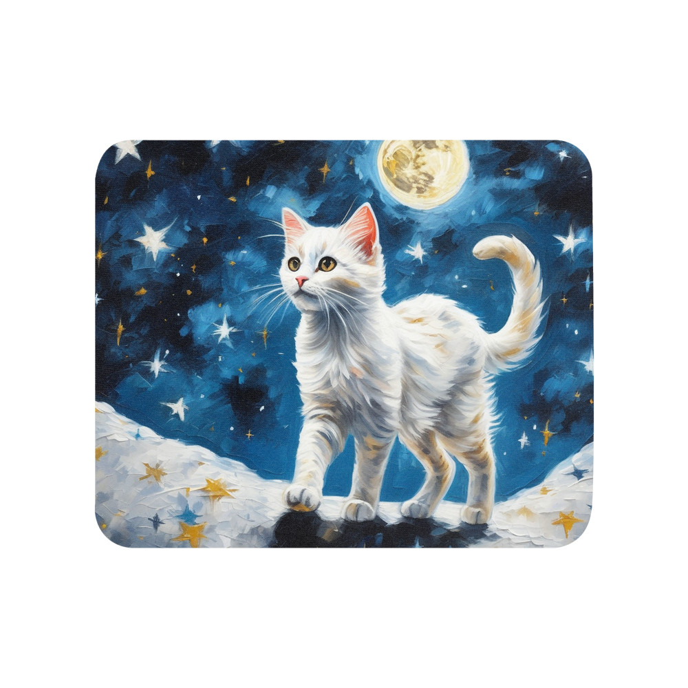 PugMug Custom White Companion Cat Mouse Pad