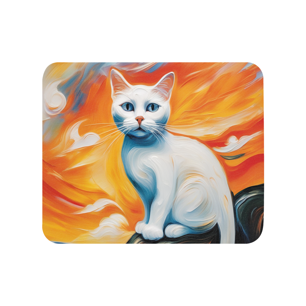 PugMug Custom White Companion Cat Mouse Pad