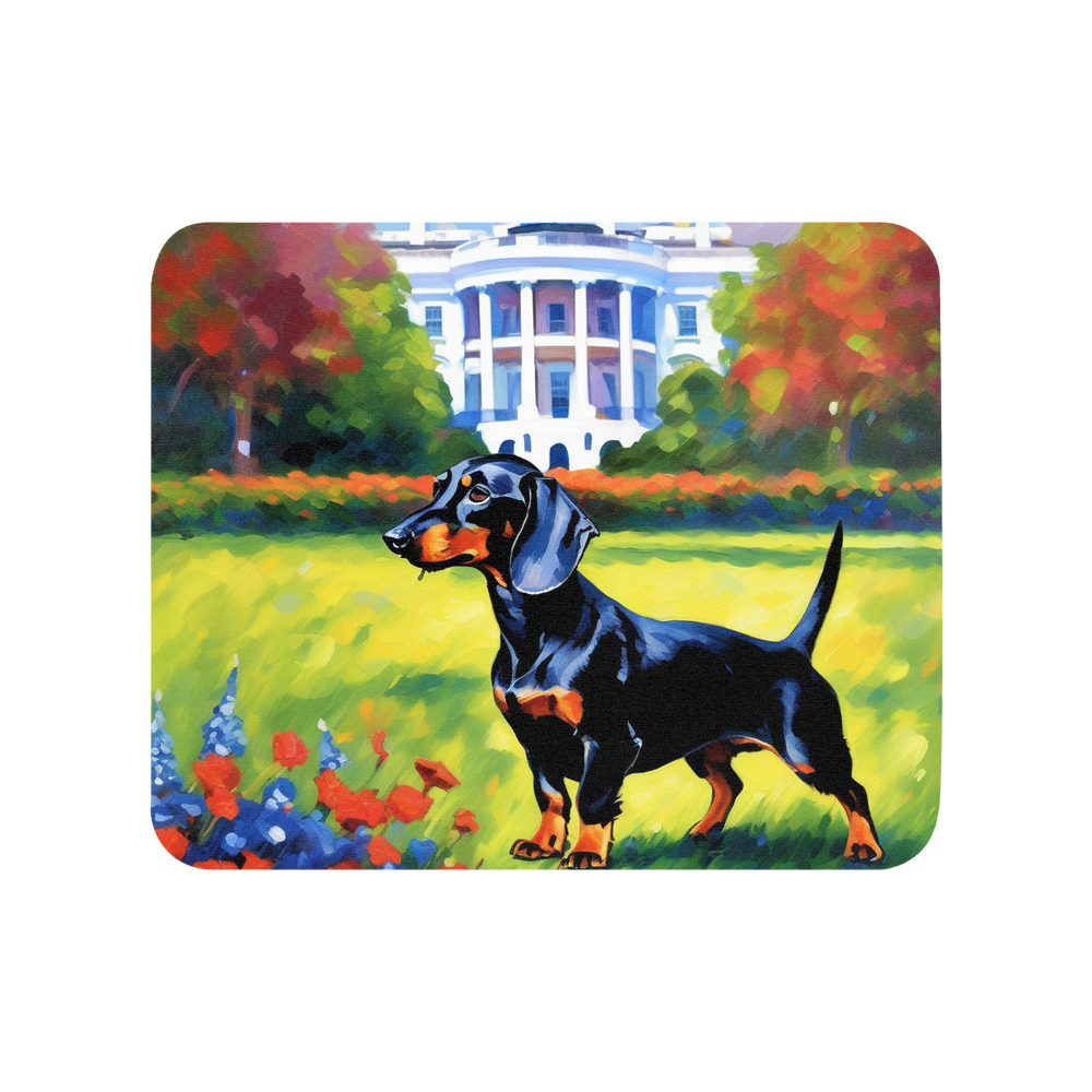 PugMug Custom Black Dachshund Mouse Pad